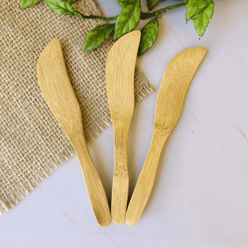 JOGO DE 6 ESPATULAS DE BAMBU PARA PATE