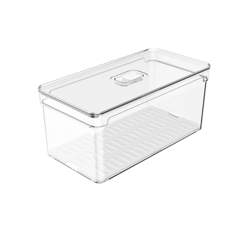 Organizador De Geladeira Com Tampa Clear Fresh 5L