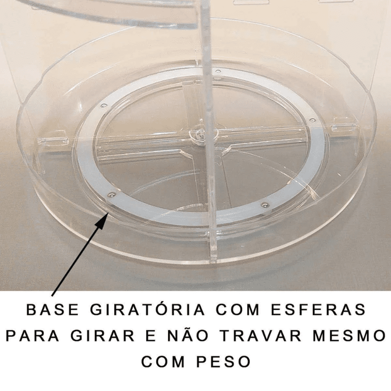 Organizador de Cosmeticos Redondo Giratório