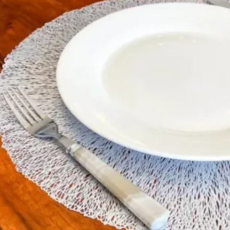 Lugar Americano Espiral Prateado 38cm