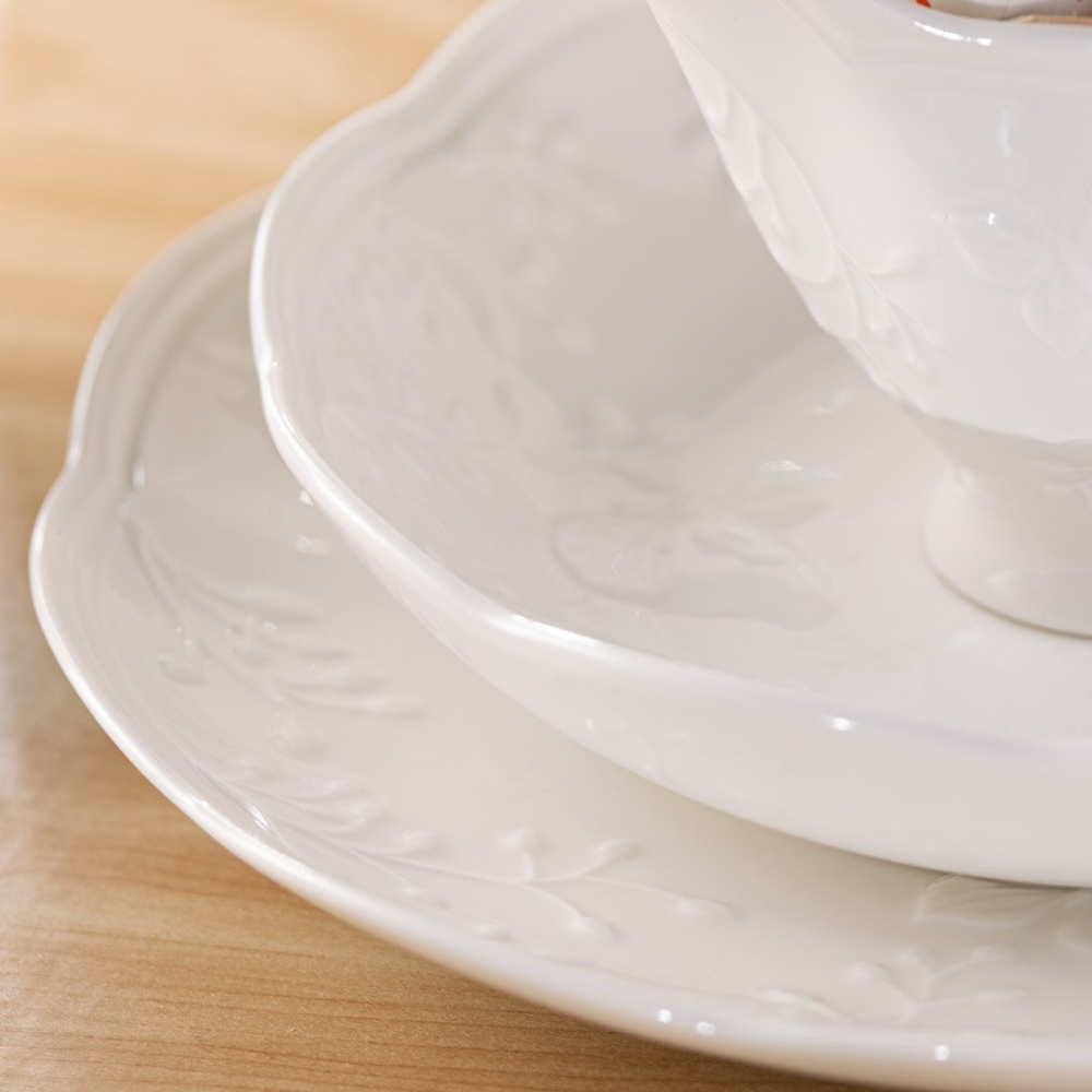 Prato Fundo de Porcelana Butterfly 4,5 x 22 x 22 cm