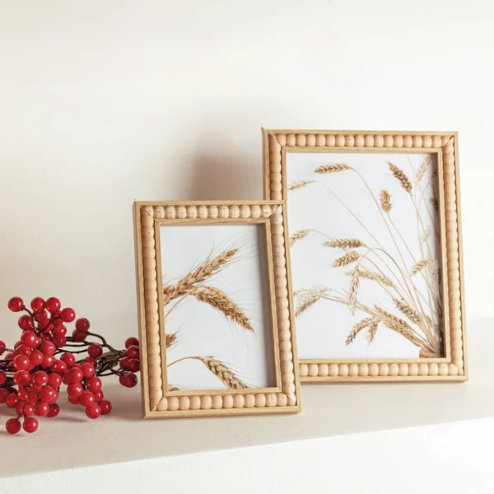 Porta-Retrato de MDF Balls Natural 15 x 20cm