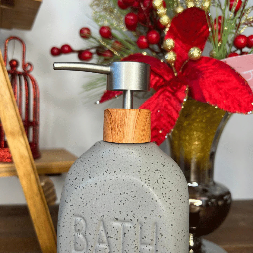Dispenser para Sabonete Líquido de Cerâmica Granilite Bath - Cinza