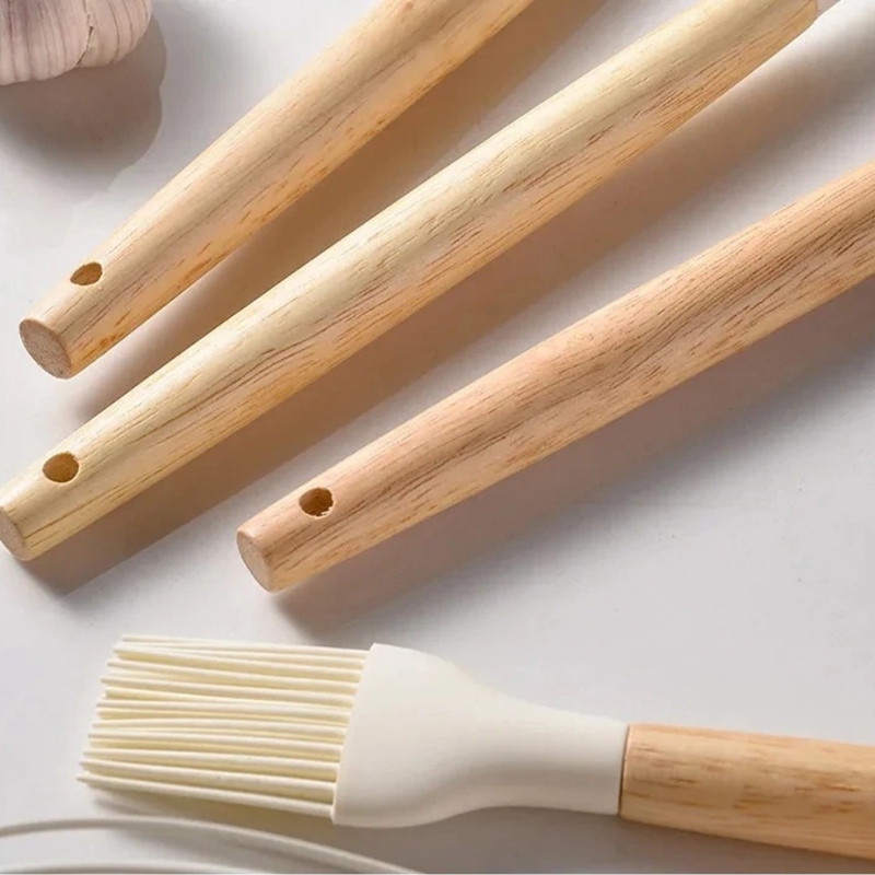 Kit Utensílios de Silicone Branco 12 Peças