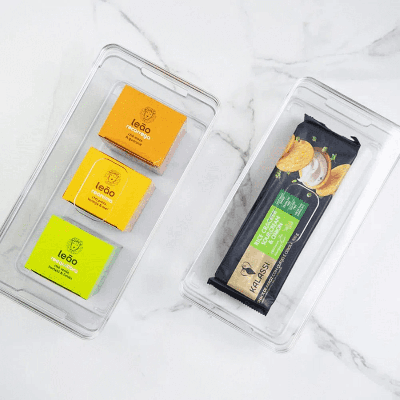 Organizador Clear com Tampa 30x15x7cm