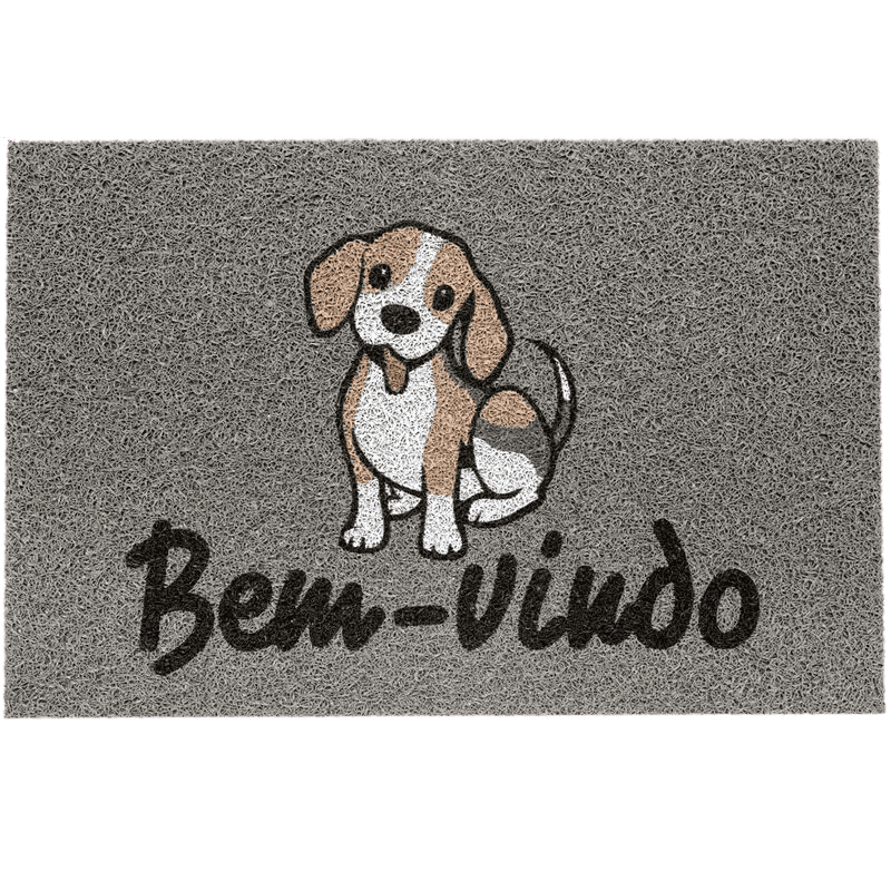 Tapete Vinil Bem Vindo Beagle 40x60cm