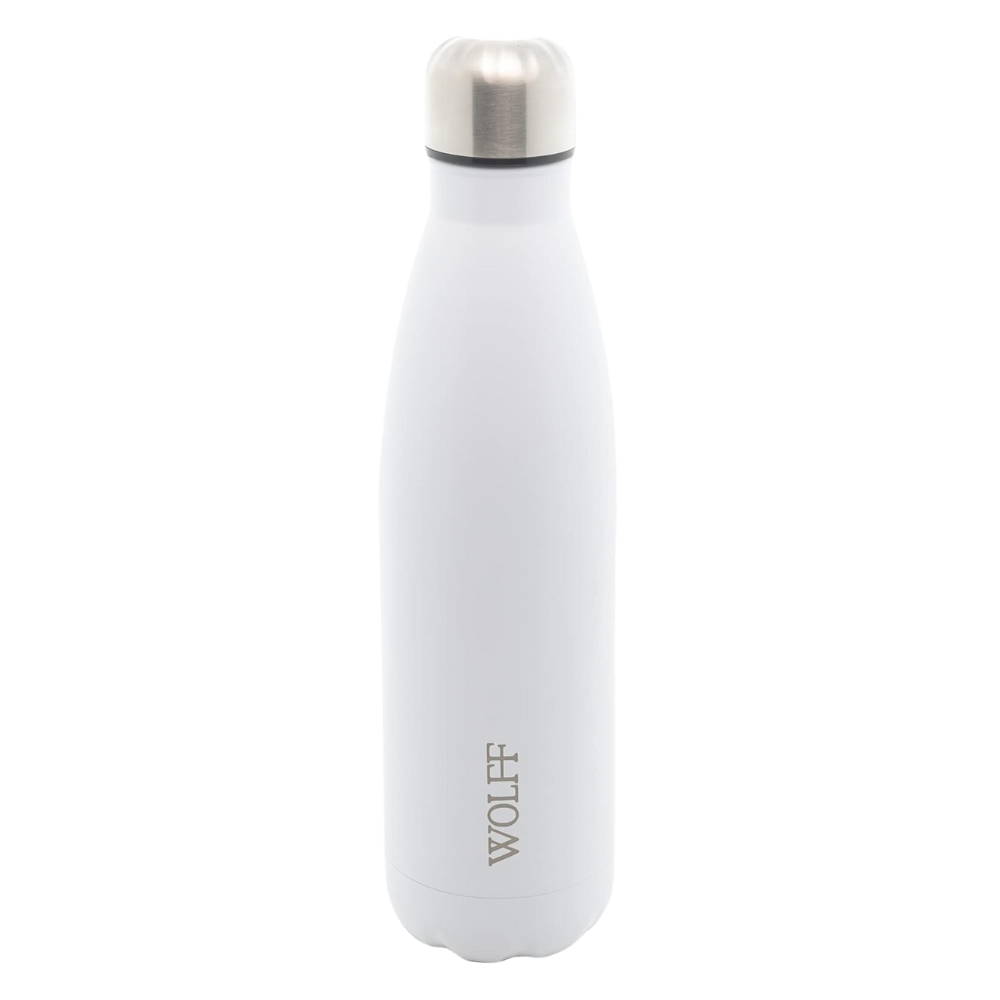 Garrafa Térmica de Aço Inox Branca 500ml