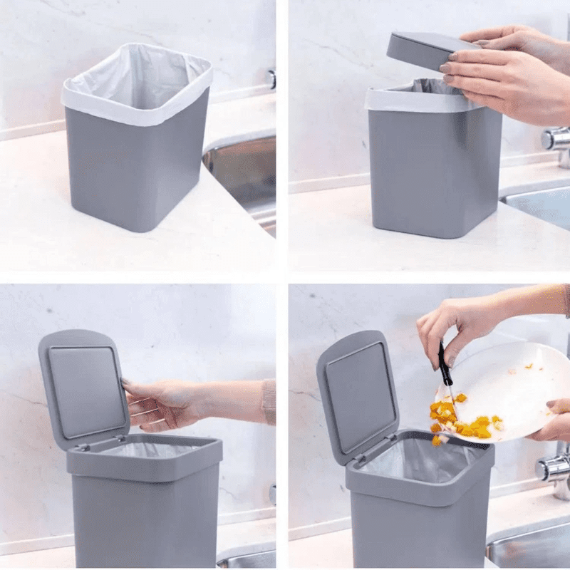 Lixeira 4,7L Branca Trium