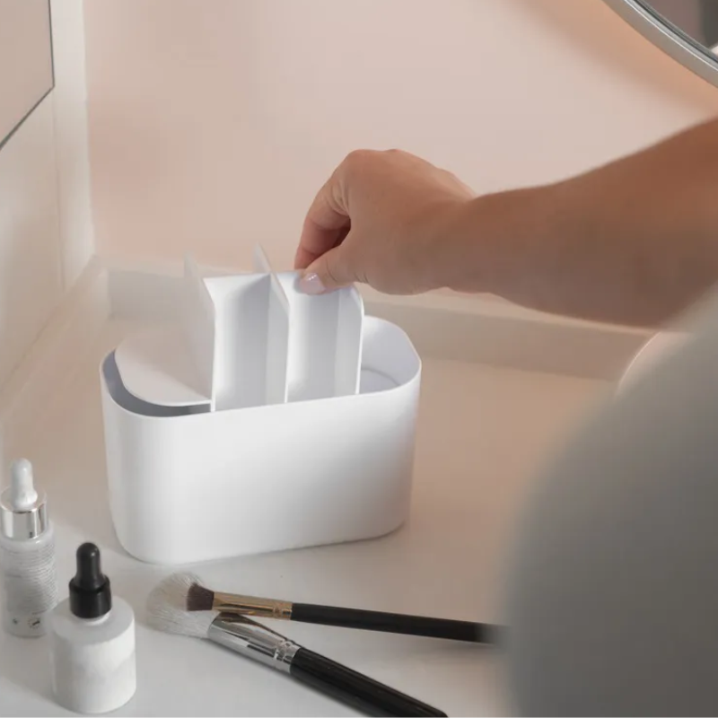 Organizador de Bancada com Divisórias Bold Branco