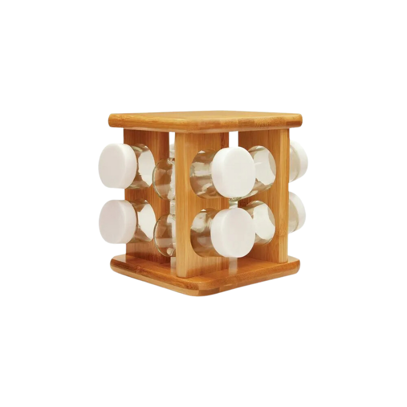 Organizador de Temperos Giratório Keep Bambu
