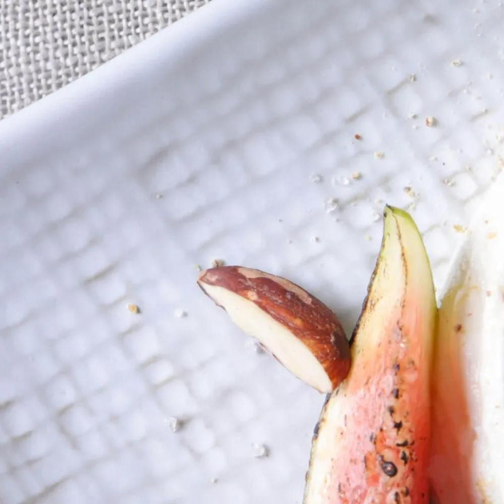 Travessa Retangular Pequena Juta New White 18 x 14 cm