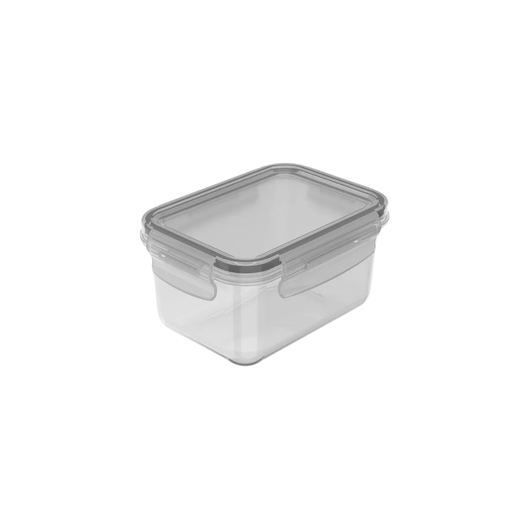 Pote Organizador De Geladeira Click Retangular 560 ml - Natural