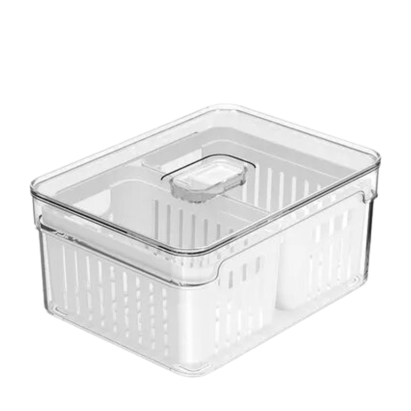Organizador Clear Fresh com Cesto Duplo 2,2L