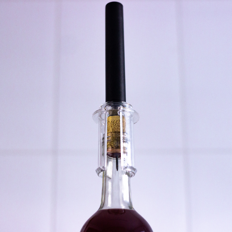 Abridor de Vinho com Bomba Vácuo