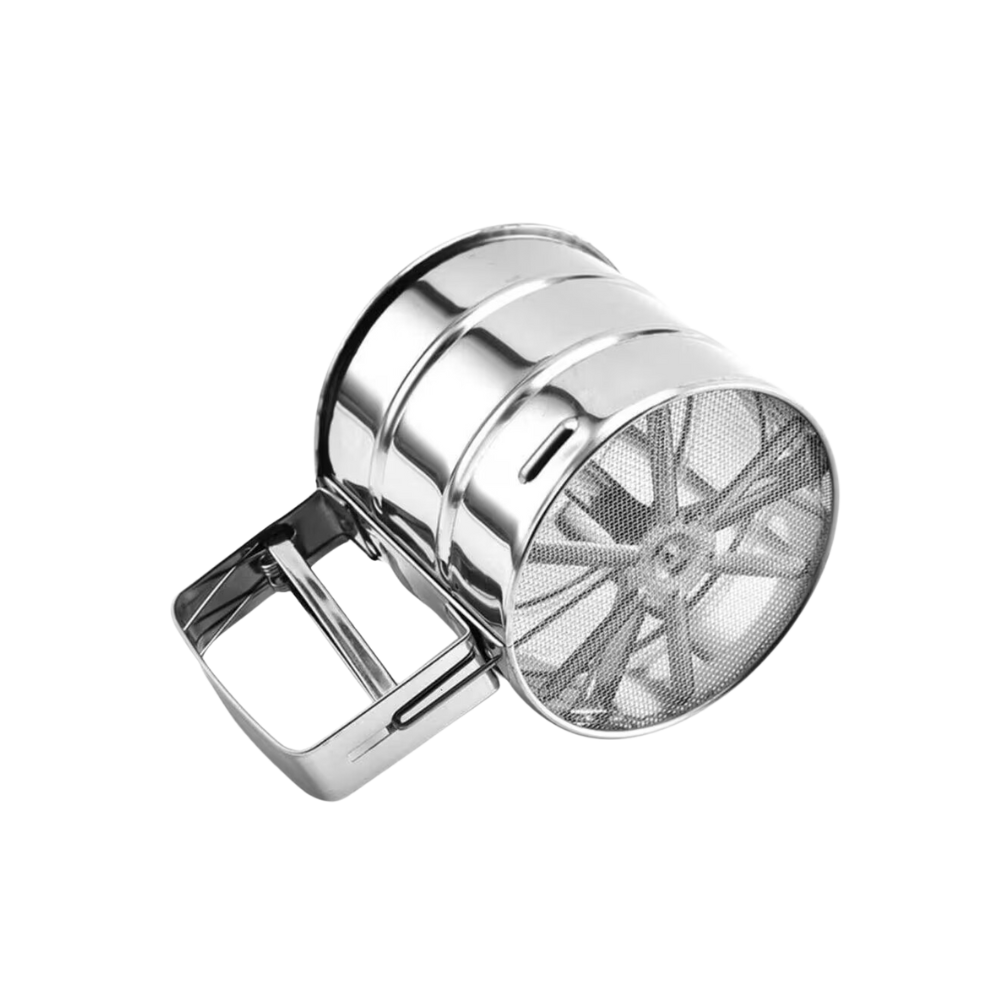 Polvilhador de Inox Luxo 9,5 x 10,5 cm