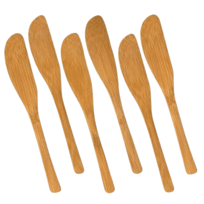 JOGO DE 6 ESPATULAS DE BAMBU PARA PATE