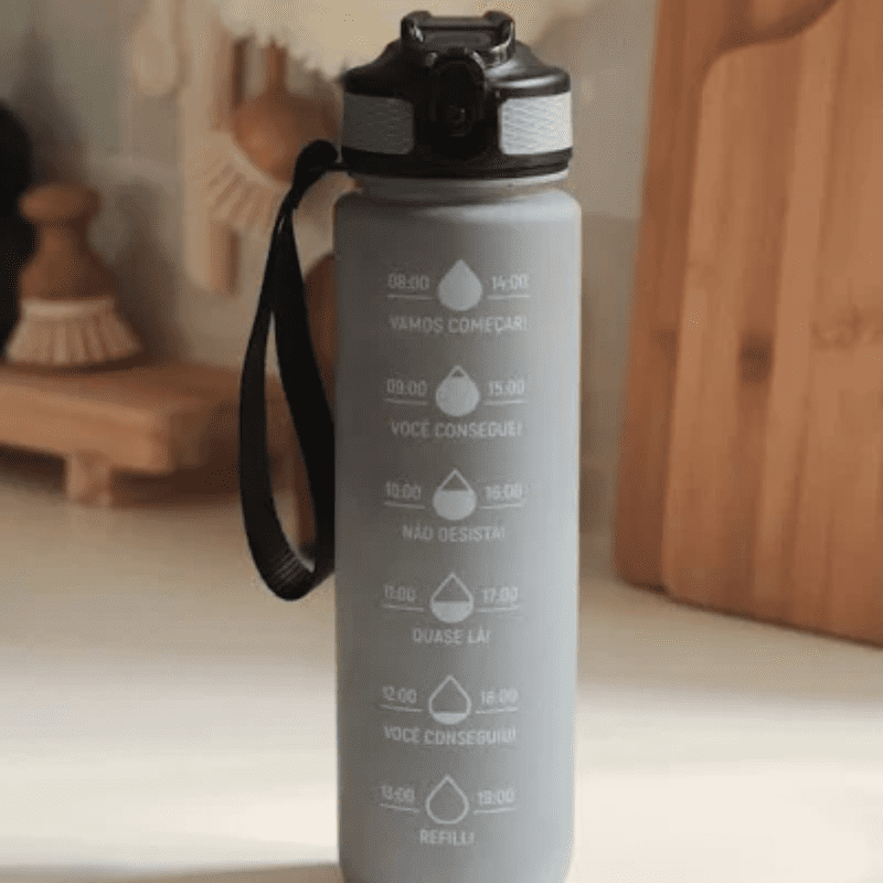 Garrafa para Água com Marcadores 1L