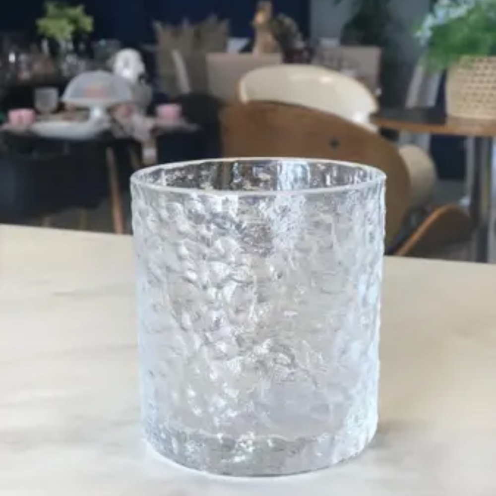 Copo de Whisky de Cristal Martelado 340ml