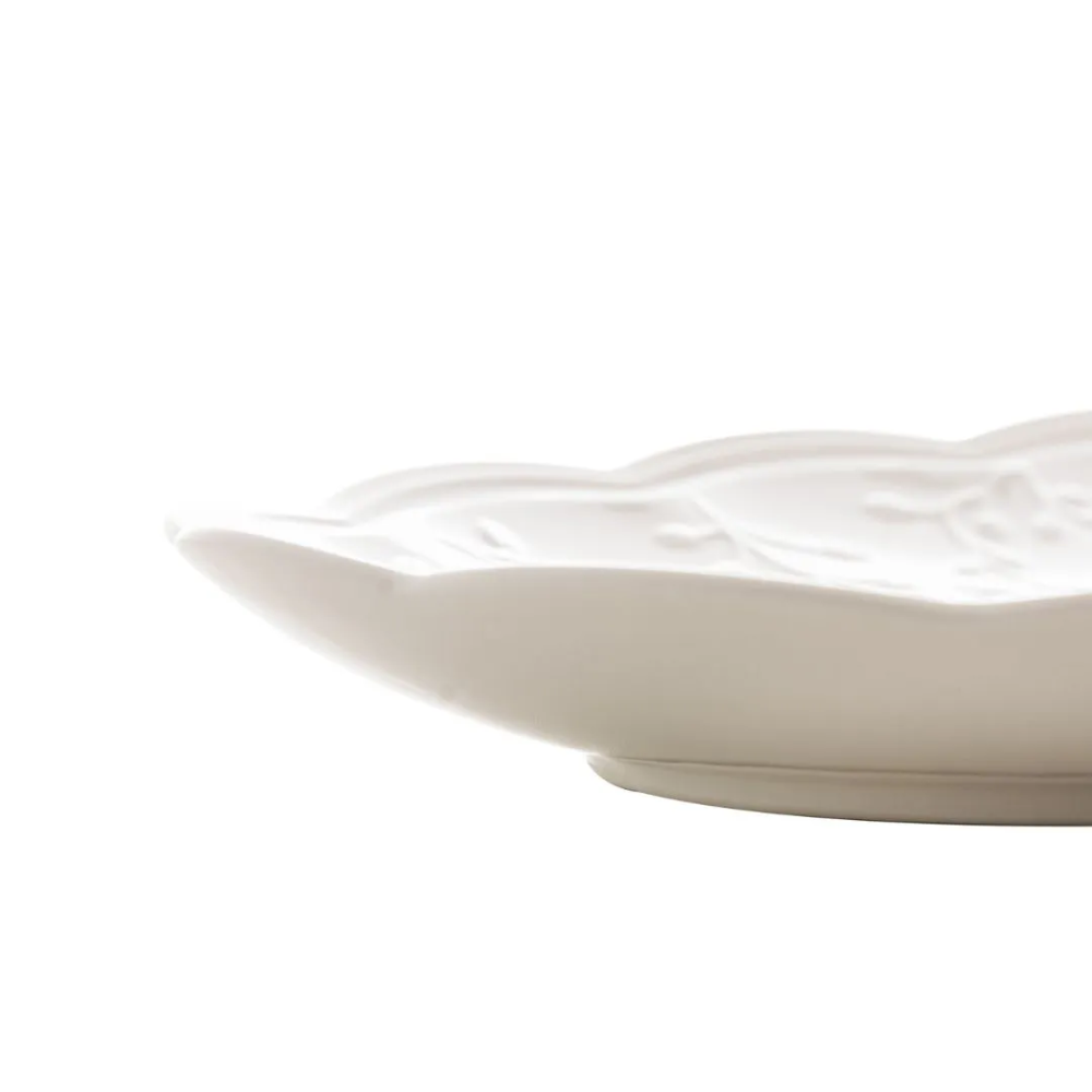 Travessa Oval de Porcelana Butterfly 3,5 x 31,5 x 20,5 cm