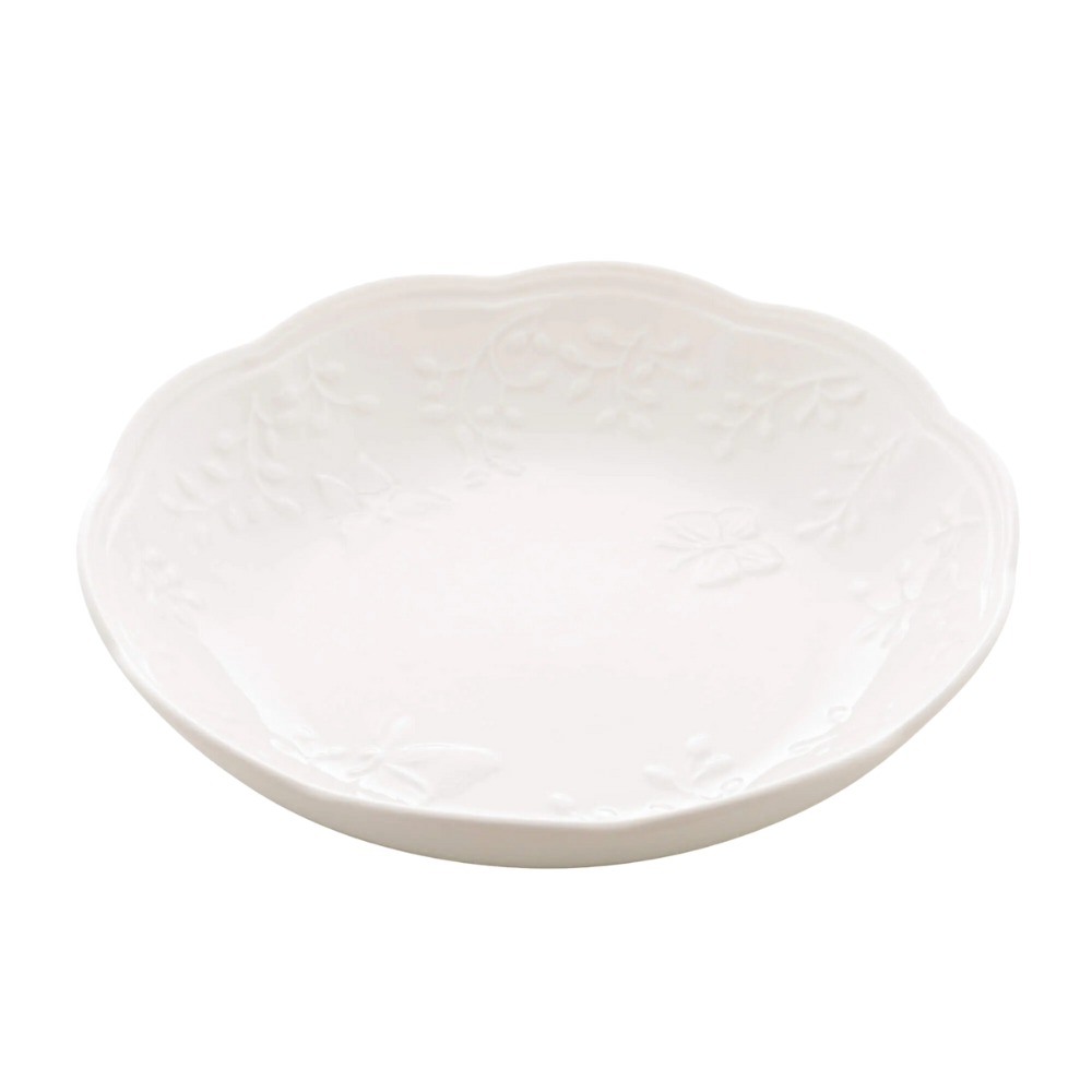 Prato Fundo de Porcelana Butterfly 4,5 x 22 x 22 cm