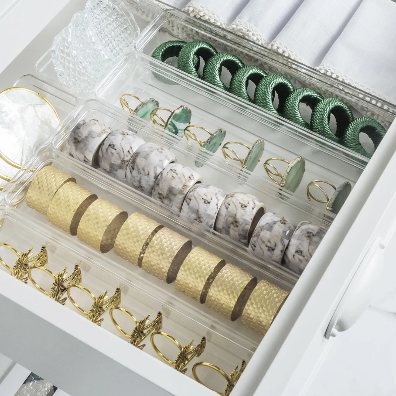 Organizador de Gavetas Clear 5,5 x 7,5 x 30 cm