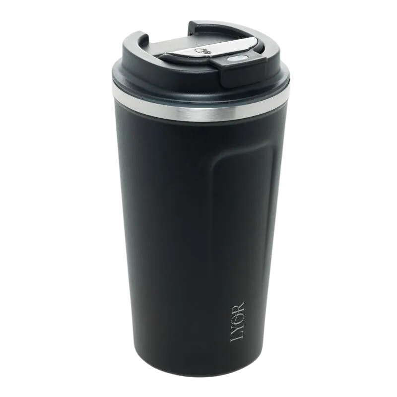 Copo Térmico com Termômetro Digital Preto 500ml