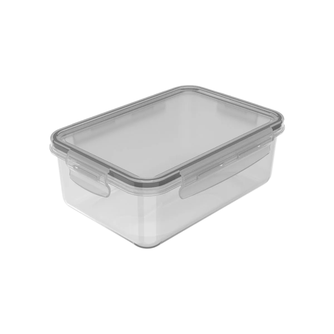 Pote Organizador De Geladeira Click Retangular 1280 ml - Natural