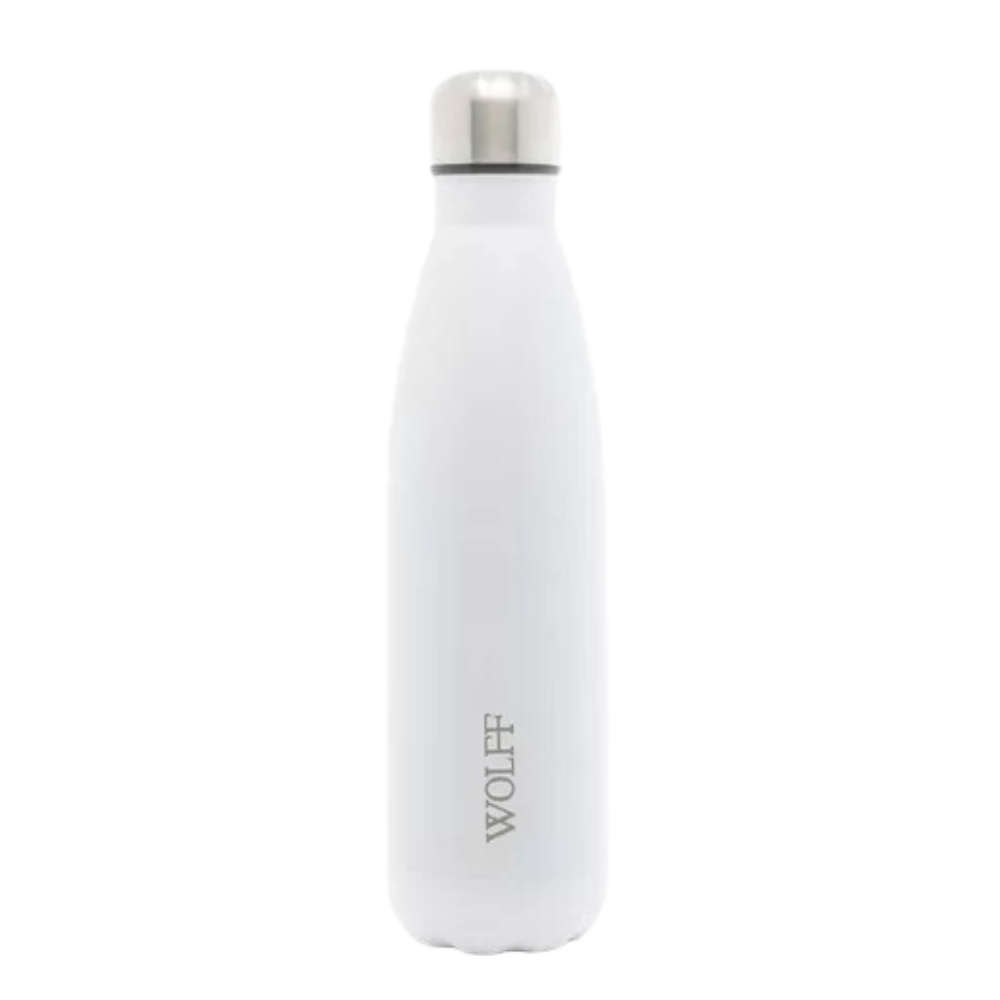 Garrafa Térmica de Aço Inox Branca 500ml