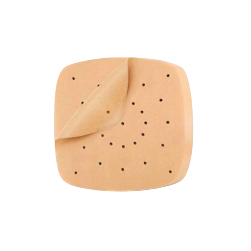 Tapetes Quadrados Descartáveis para Air Fryer 19cm 50 UN