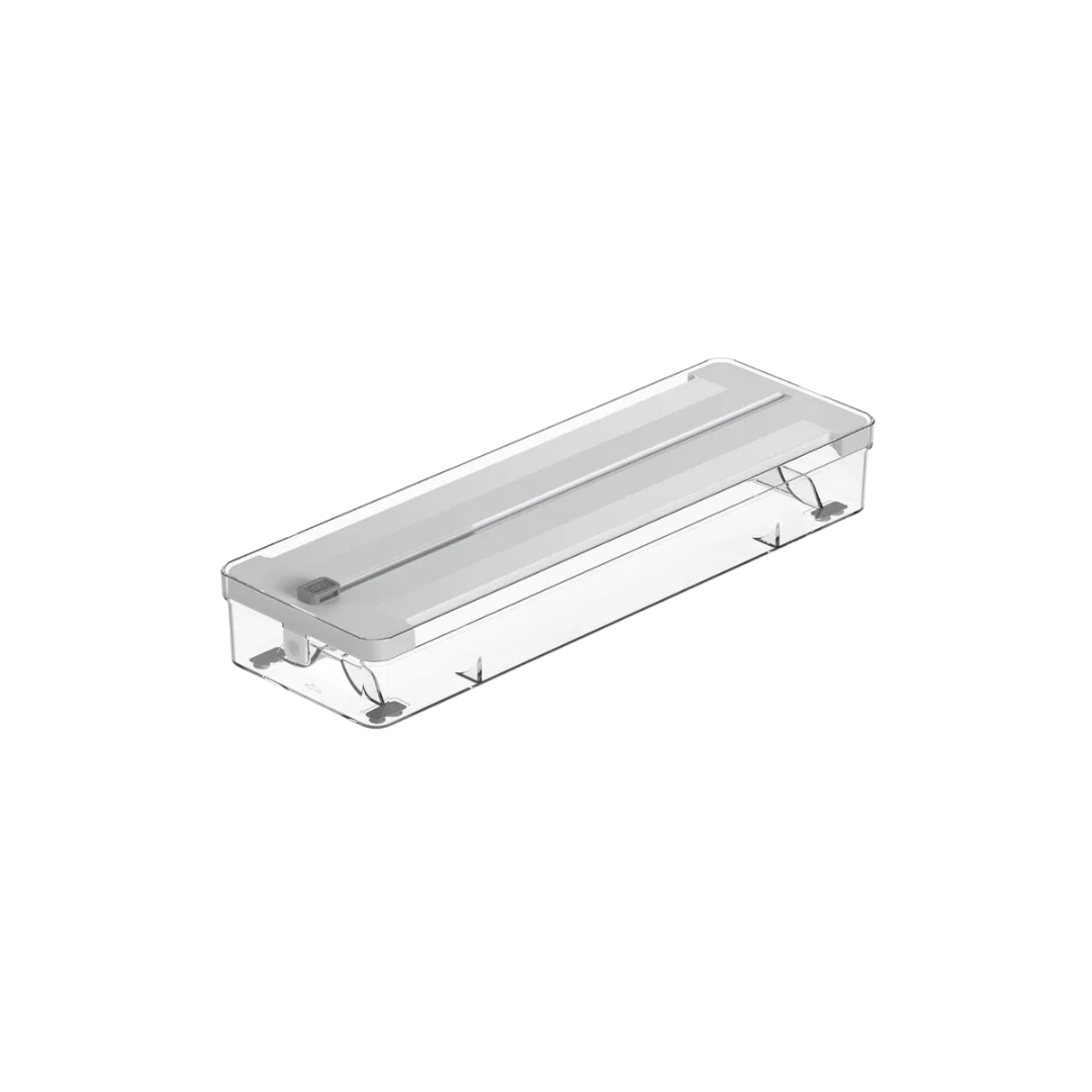 Organizador e cortador de rolos duplo Ou Clear Gavetas - Branco