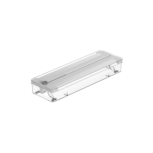 Organizador e cortador de rolos duplo Ou Clear Gavetas - Branco