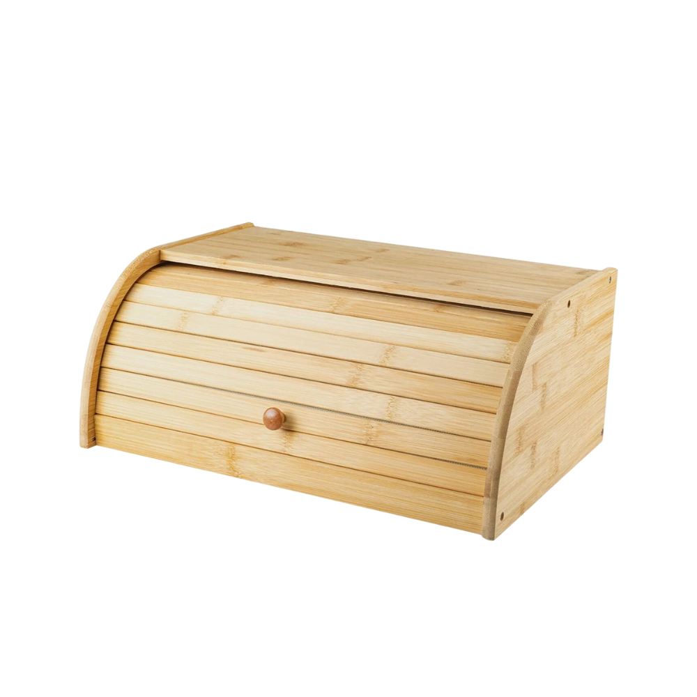 Porta Pão Grande de Bambu com Abertura Frontal Sense 17 x 40 x 27,5 cm