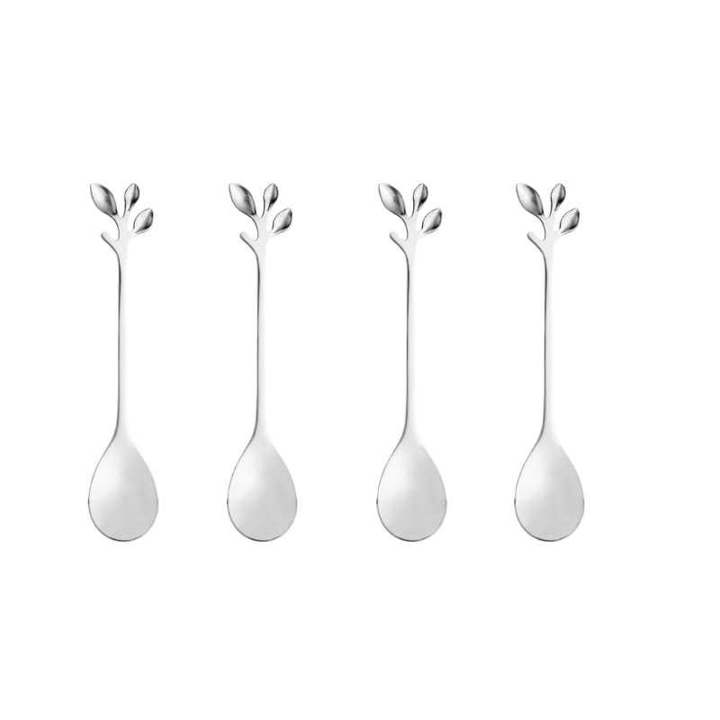 Colheres de Aço Inox Folhas