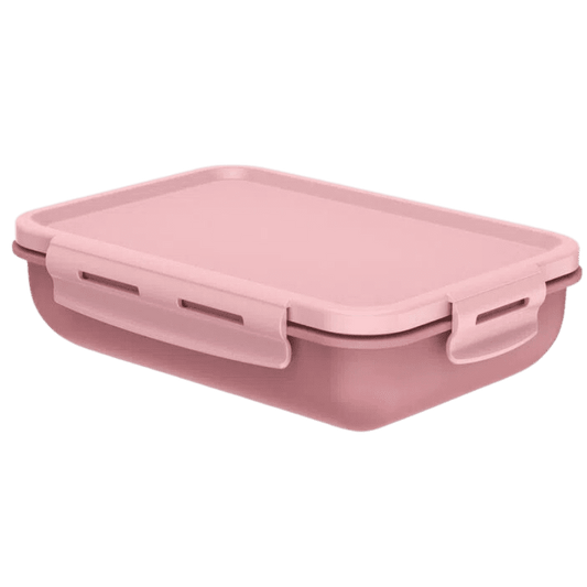 Marmita Hermética Retangular Rosa