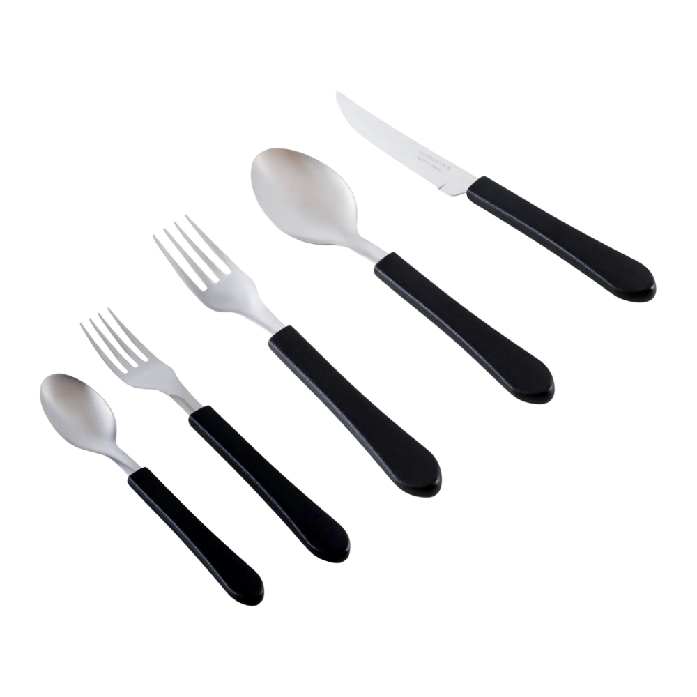 Faqueiro Inox 20 Peças Preto