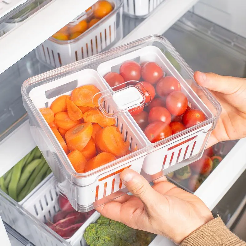 Organizador Clear Fresh com Cesto Duplo 2,2L