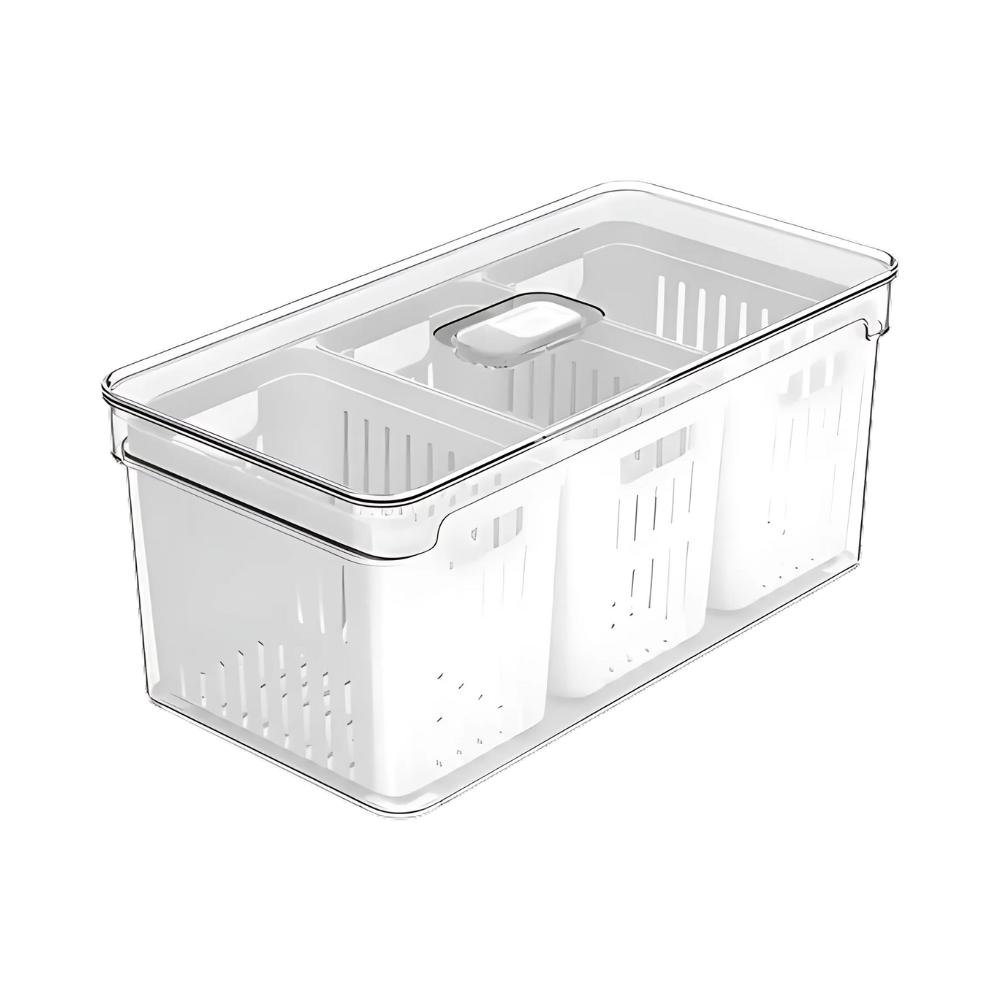 Organizador Clear Fresh com 3 Cestos