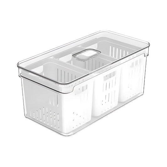 Organizador Clear Fresh com 3 Cestos