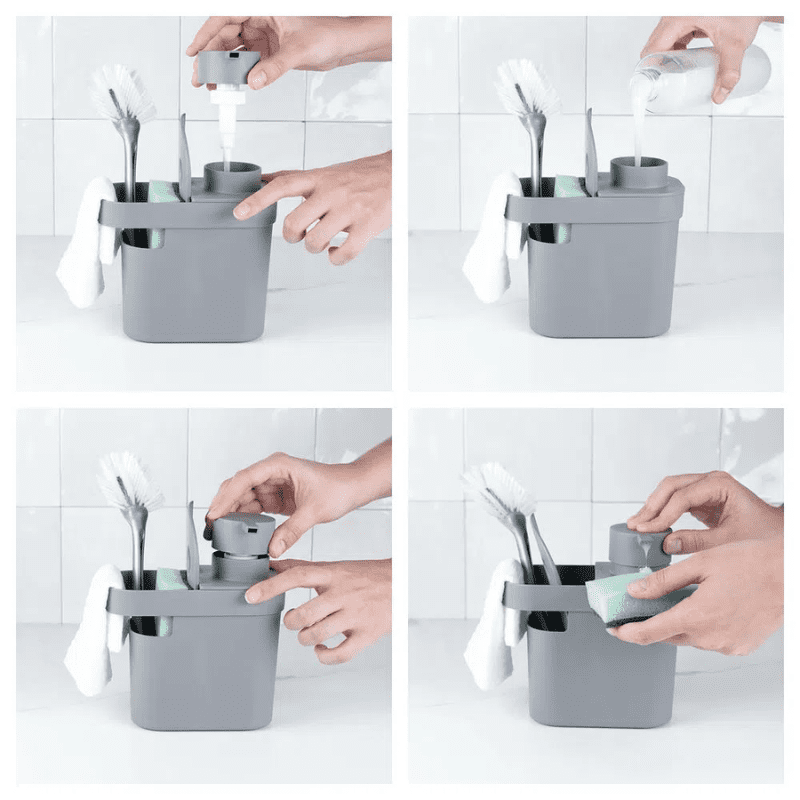 Dispenser para Detergente e Organizador 650ml BrancoTrium