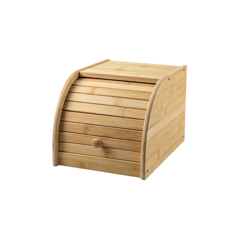 Porta Pão Pequeno de Bambu com Abertura Frontal Sense 18 x 20 x 27 cm