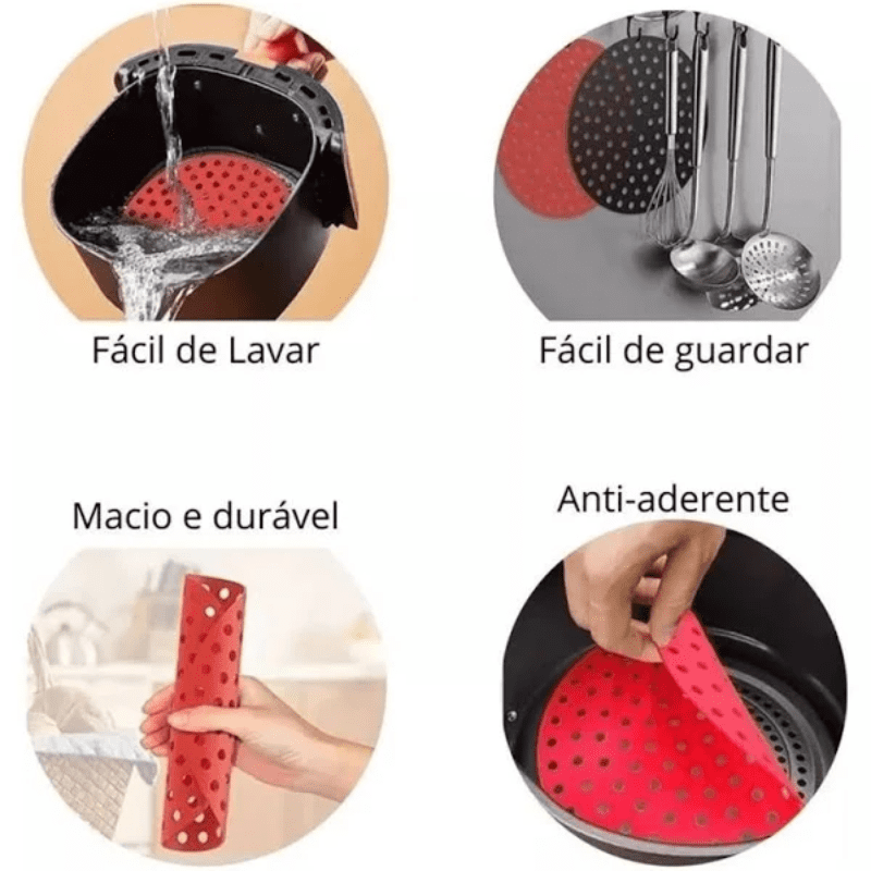 Tapete Air Fryer Redondo 23cm
