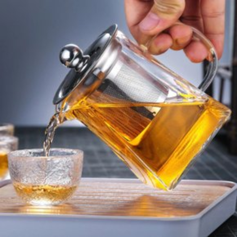 Chaleira Quadrada de Vidro Borossilicato 550ml