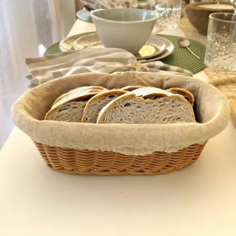 Cesta Pão Oval Rattan