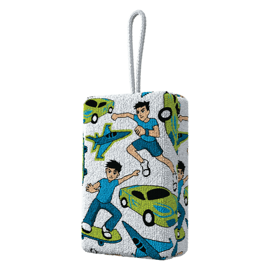 Esponja Microfibra para Banho Menino Skate