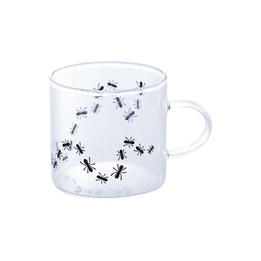 Caneca de Vidro Borossílicato Formigas 125ml