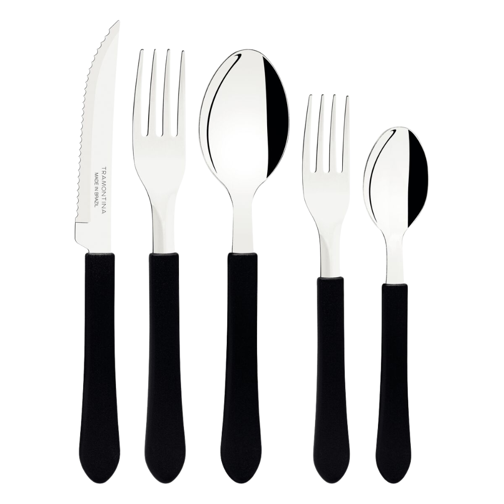 Faqueiro Inox 20 Peças Preto