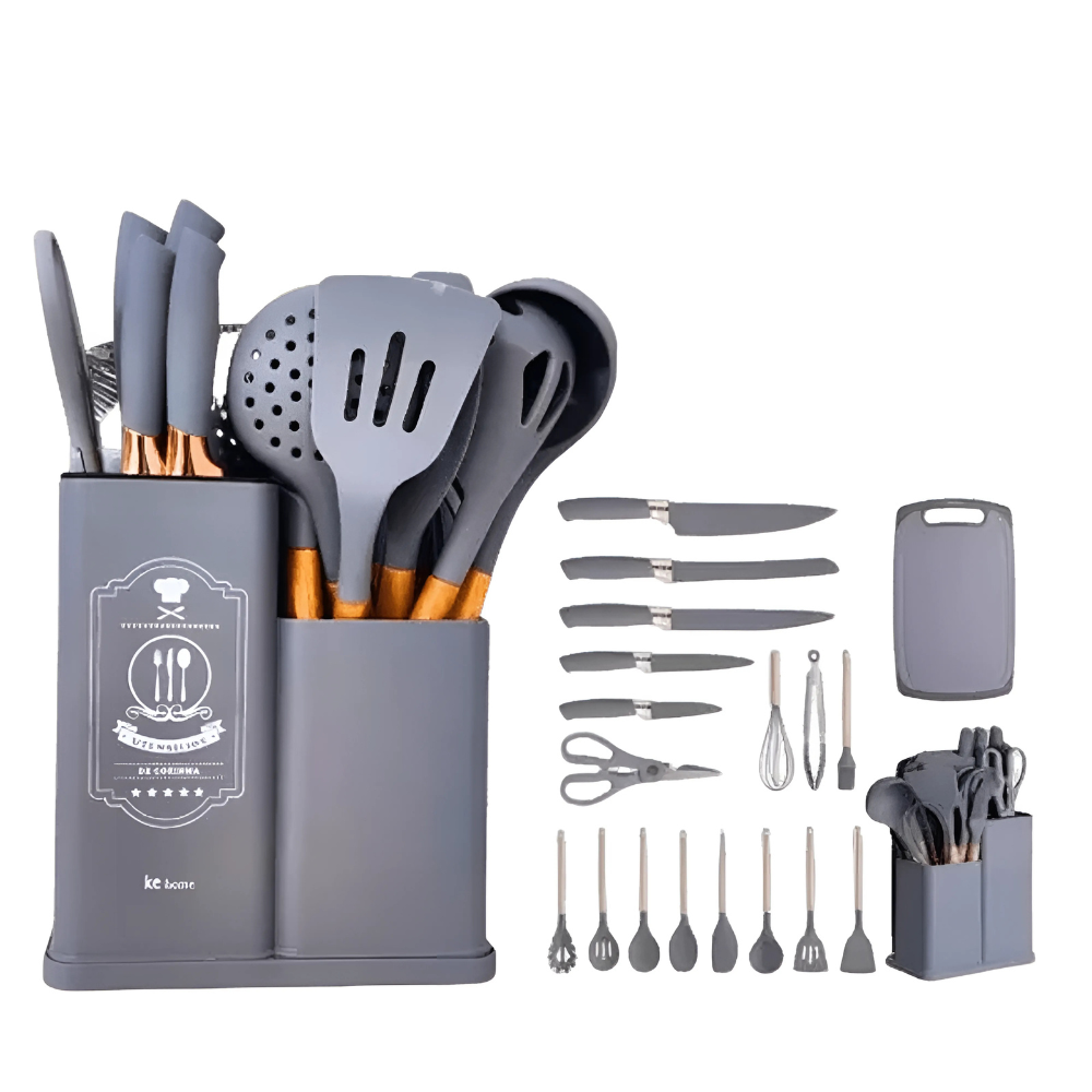 Kit de Utensílios California - Cinza