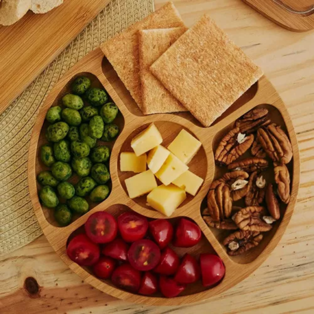 Petisqueira de Bambu com 5 Divisórias