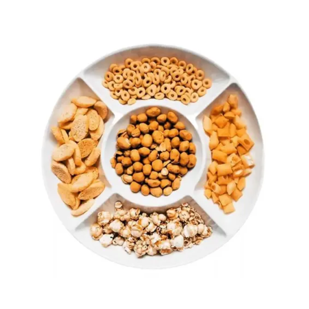 Petisqueira Branca Redonda com 5 Divisões Le Chefe