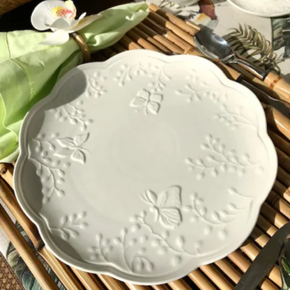 Prato Raso de Porcelana Butterfly 3 x 27 x 27 cm